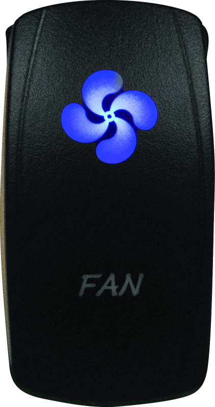 DragonFire Racing Lighted Switch Fan On/Off Blue - Part 521381