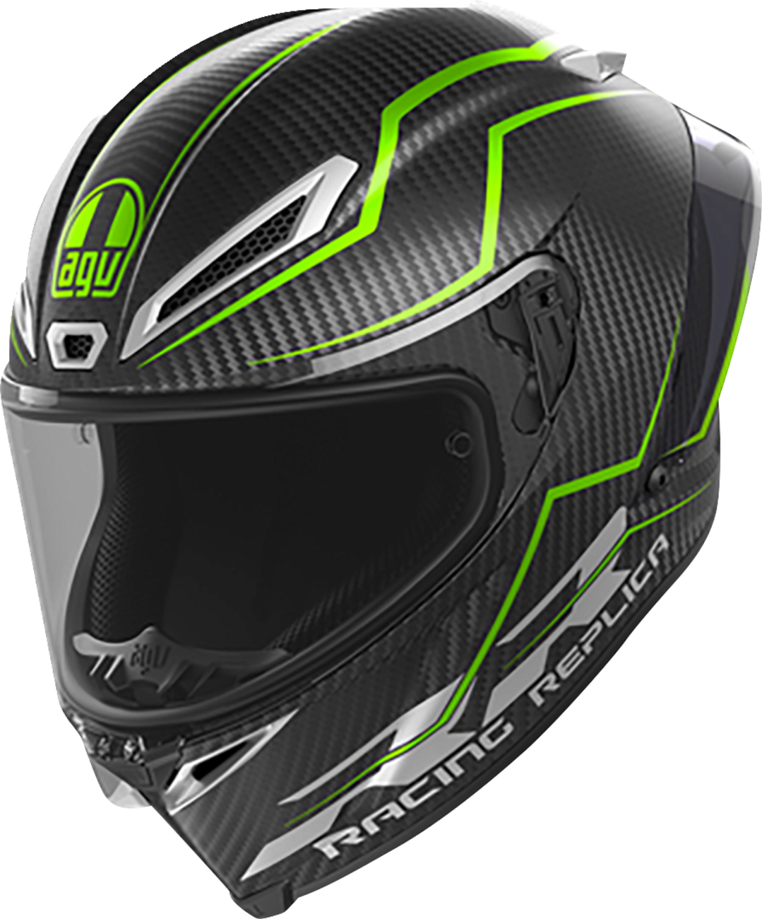 AGV Pista GP RR Performante Carbon and Lime Motorcycle Helmet – Fits Yamaha YZF, Honda CBR, Kawasaki Ninja, Suzuki GSX-R, Ducati Panigale (Size Medium)