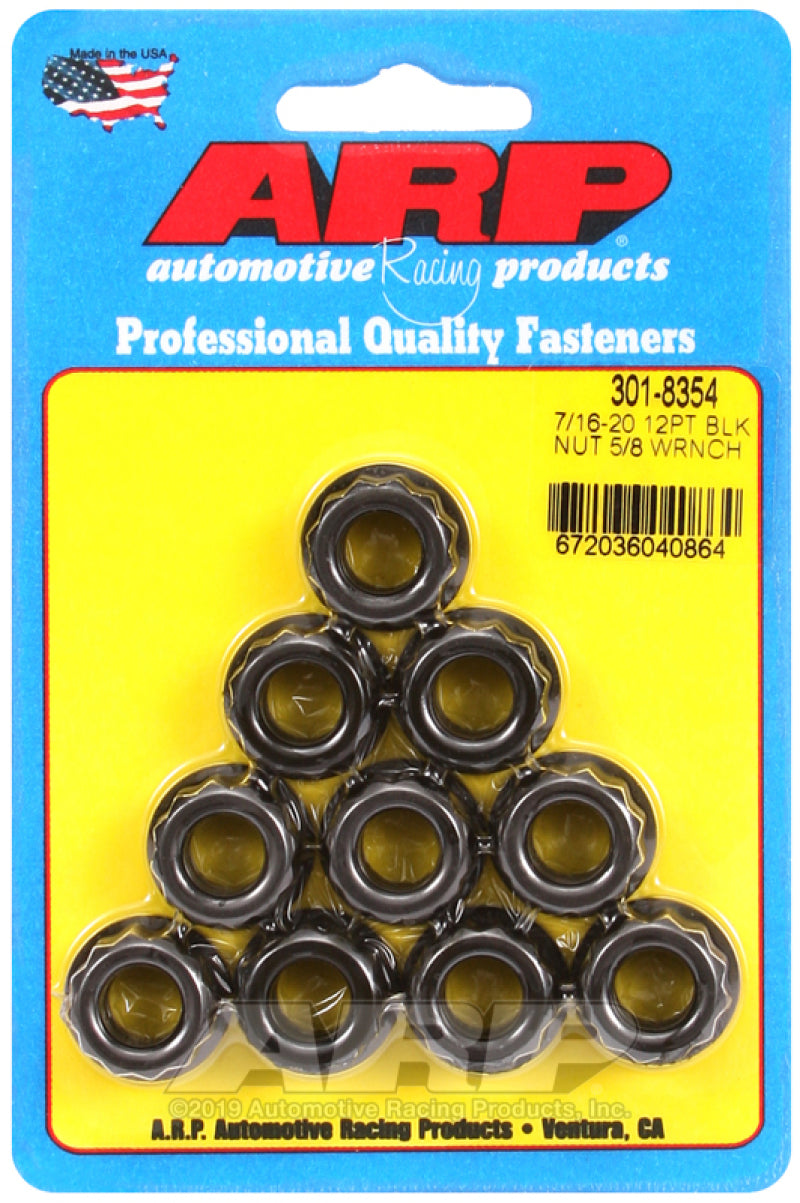 ARP 7/16-20 5/8 Socket 12 Point Nut Kit for Automotive Applications