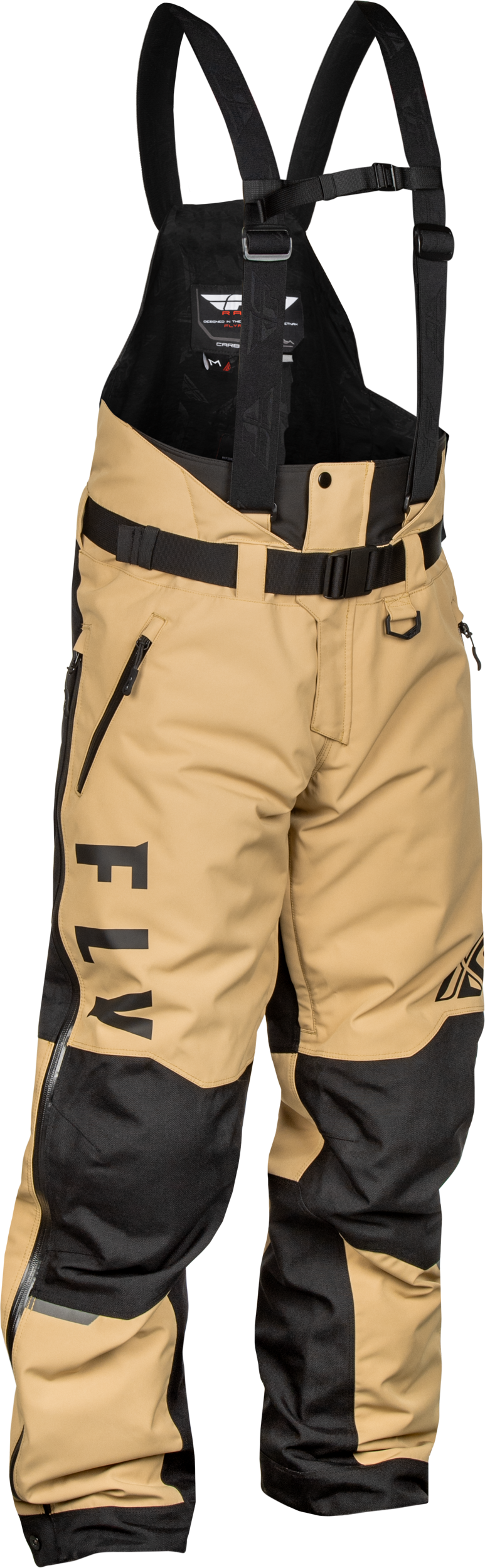 Fly Racing Carbon Bib Black and Tan Medium for Off-Road Motorcycles