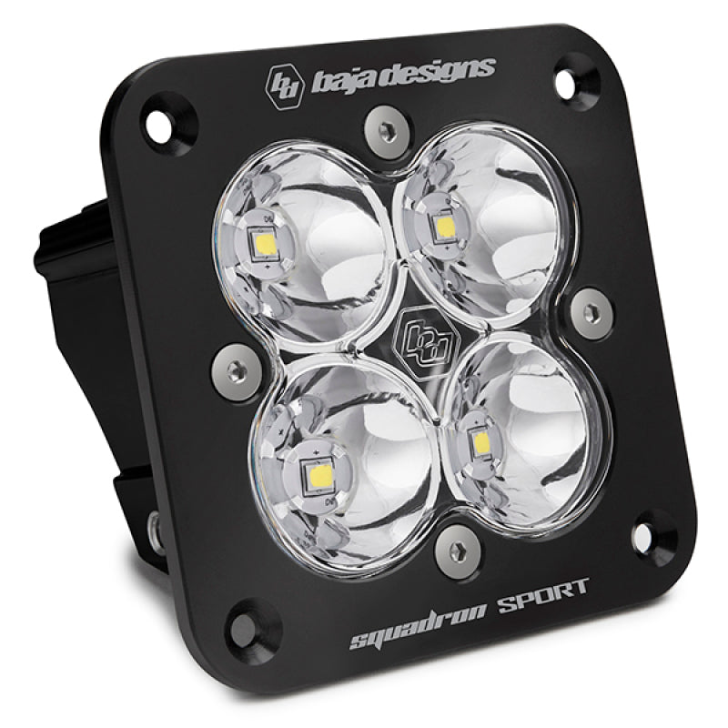 Baja Designs Squadron Sport Work/Scene Pattern Black Flush Mount LED Light Pod with Clear Optics - Part #551006