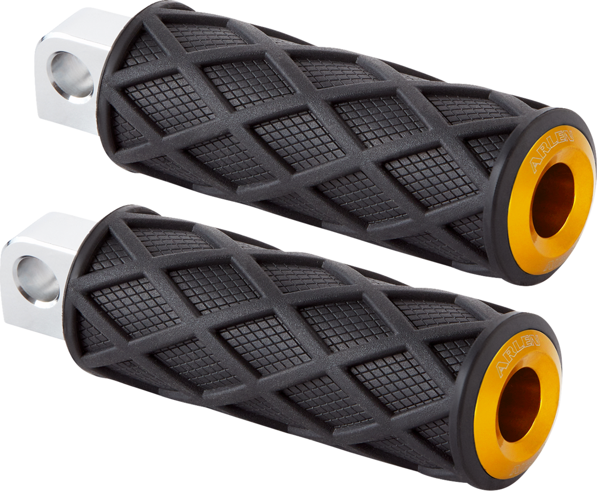 ARLEN NESS Diamond Foot Pegs - Male Mount - Gold 400-055