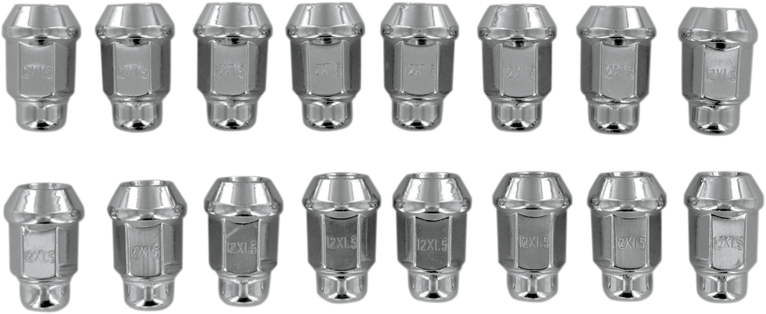 ITP Lug Nuts - 60° Tapered - Chrome - M12 x 1.50 - 16 Pack ALUG18BX