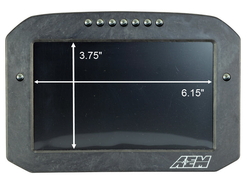 AEM CD-7LG Carbon Logging Flush Digital Dash Display w/ Internal 20Hz GPS & Antenna