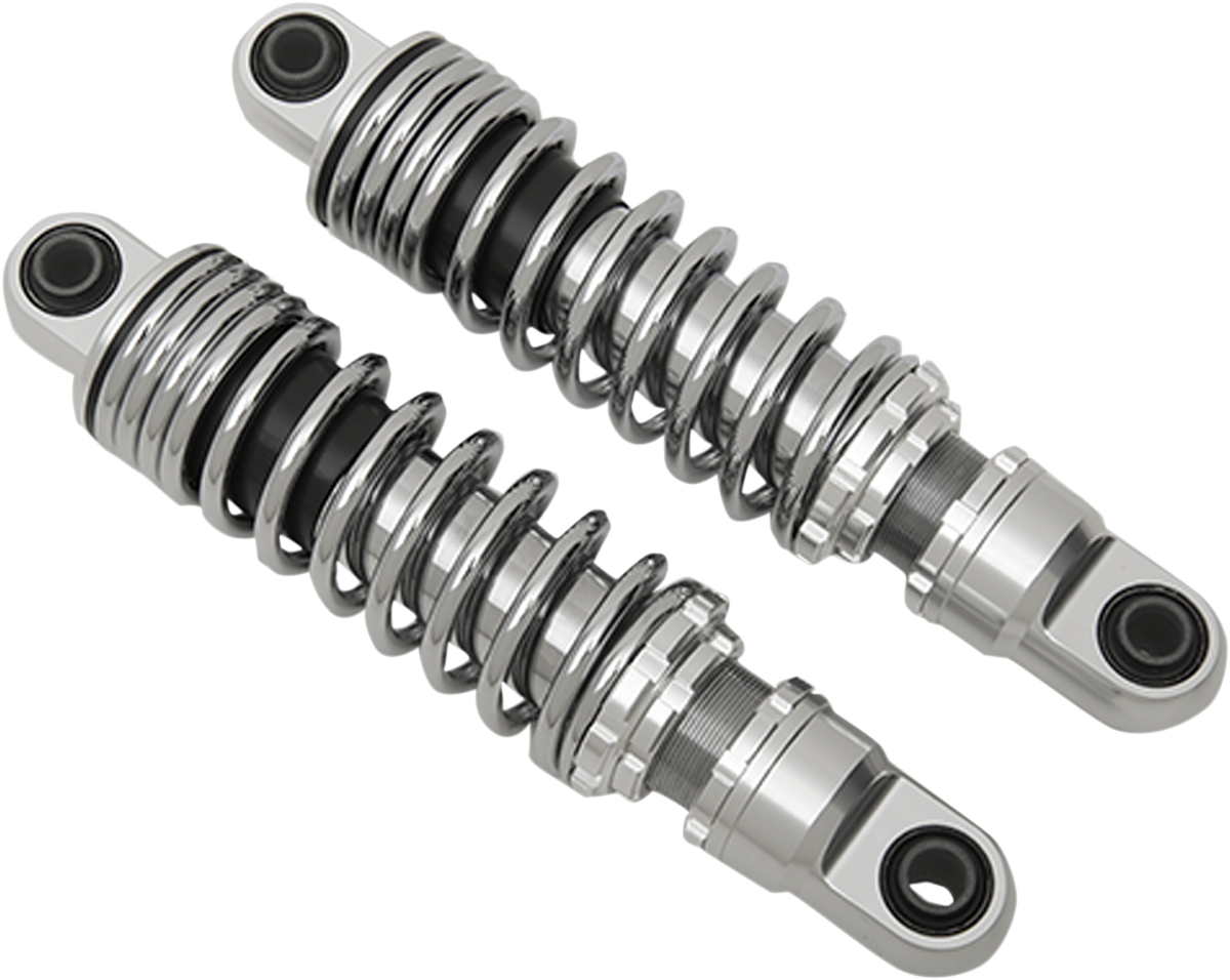 Drag Specialties Shocks Premium Ride-Height Adjustable 13-Inch for Harley-Davidson Touring Models - Chrome C16-0154A