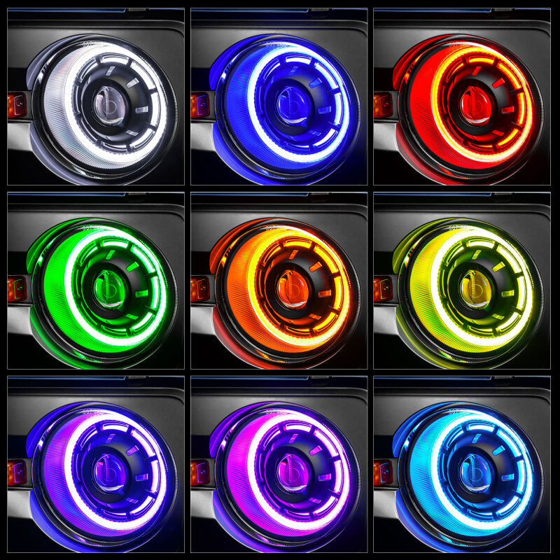 Oracle 2021+ Ford Bronco Oculus Bi-LED Projector Headlights - ColorSHIFT LED