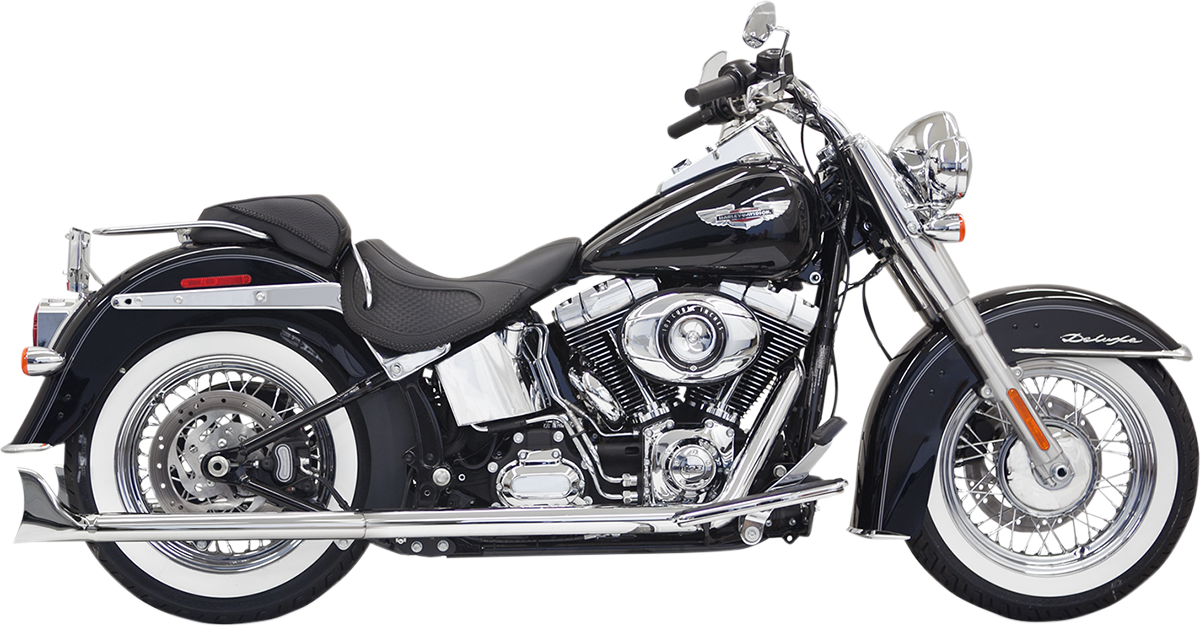 BASSANI XHAUST True Duals Exhaust System with Fishtail Mufflers - 30" - Softail 1S46E-30