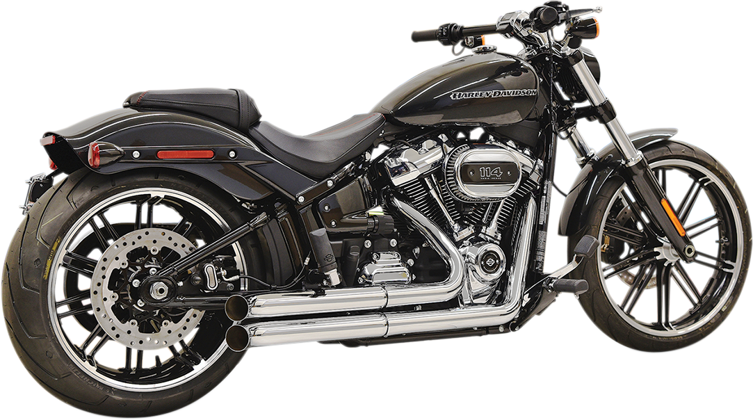 BASSANI XHAUST Pro Street Exhaust - Chrome - Softail 1S34D
