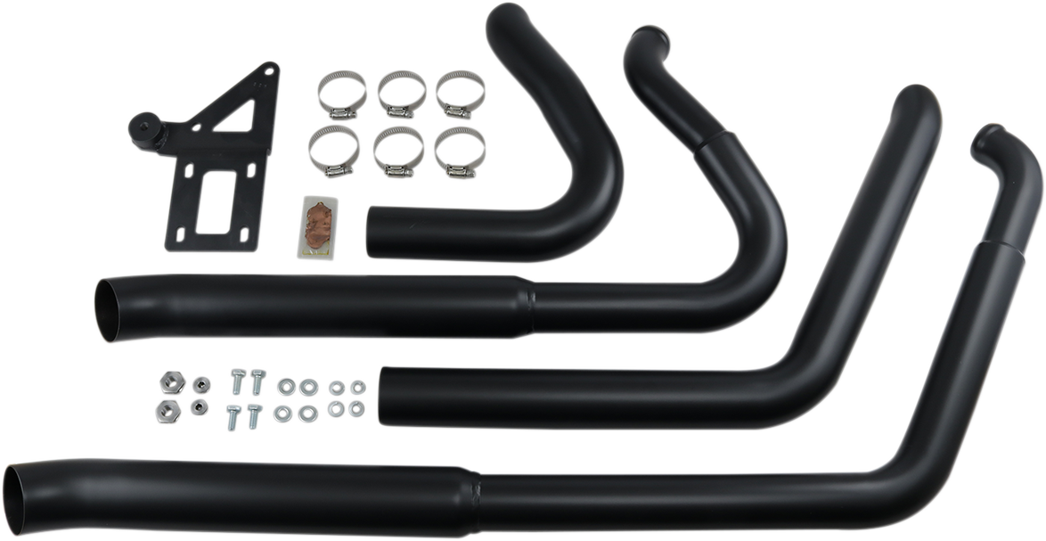 BASSANI XHAUST Pro Street Exhaust - Black - Softail 1S34DB