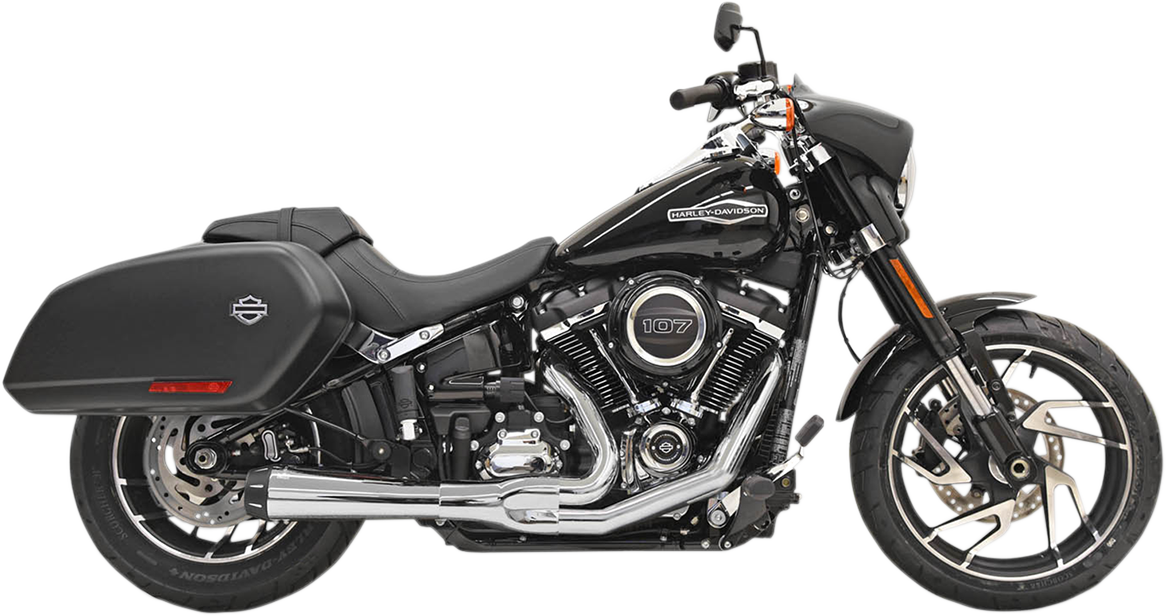 BASSANI XHAUST 2-into-1 Road Rage Exhaust System - Chrome 1S81R