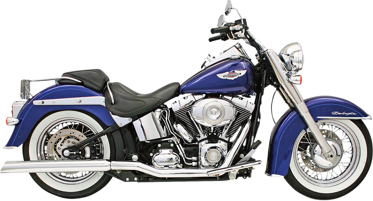 BASSANI XHAUST Slip-On Mufflers - Slash-Down - Chrome 31117C