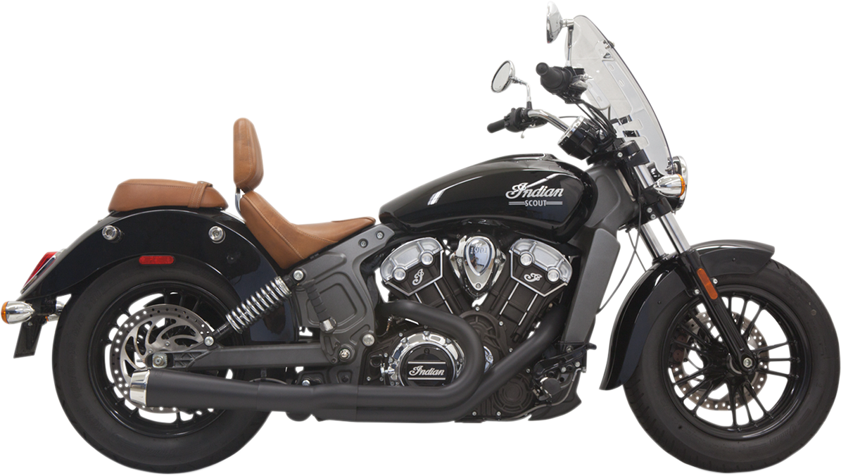 BASSANI XHAUST 2:1 Exhaust - Black - Short - Scout 8S12JB