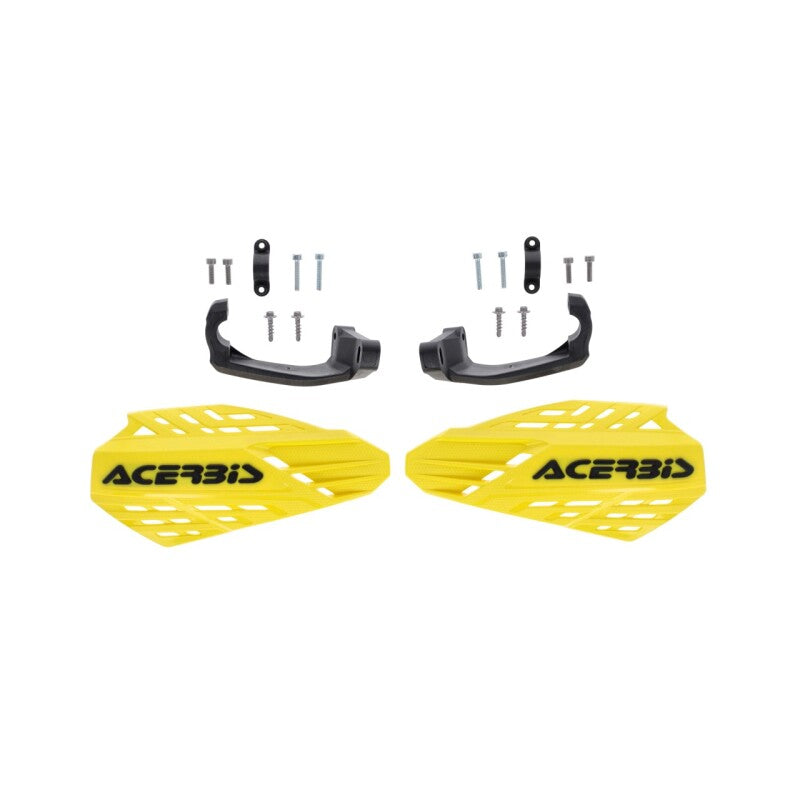 Acerbis Linear Vented Handguard - Yellow/Black for Off-Road and Motocross Vehicles
