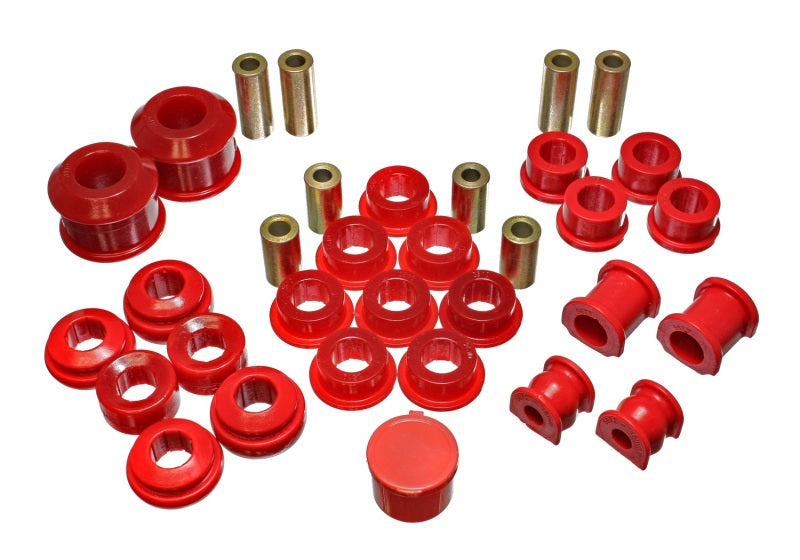 Energy Suspension Hyper-Flex Master Bushing Set for Honda Civic 2002-2005 - Red Polyurethane Performance Upgrade
