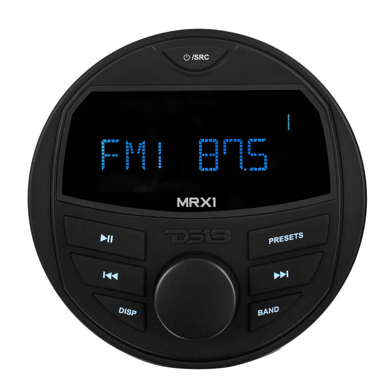 DS18 MRX1 2.75-inch LCD Screen Headunit with Bluetooth, RDS, 4 Channels, 40 Watts Output for Powersports Vehicles