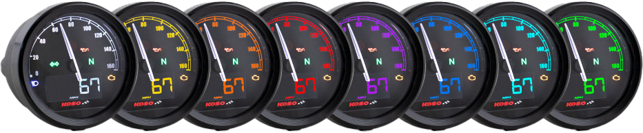 KOSO Tnt 05s D60 Speedometer - Compatible with Honda Civic, Toyota Corolla, Ford F-150, and More