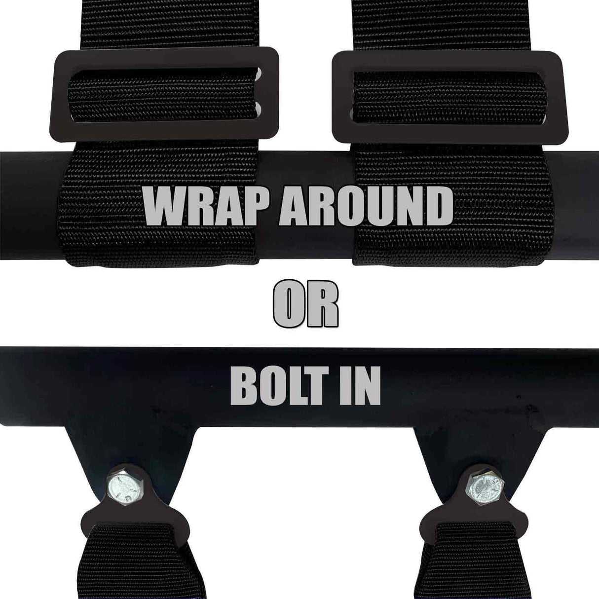 2" 4-Point Harness Seat Belt with Push Button Release | 50 Caliber Racing