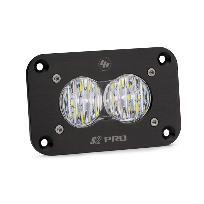 Baja Designs S2 Sport Flush Mount Wide Cornering Pattern LED Work Light with Clear Lens