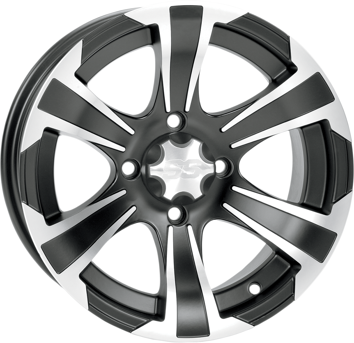 ITP Wheel - SS312 - Front/Rear - Black Machined - 12x7 - 4/137 - 5+2 1228442536B