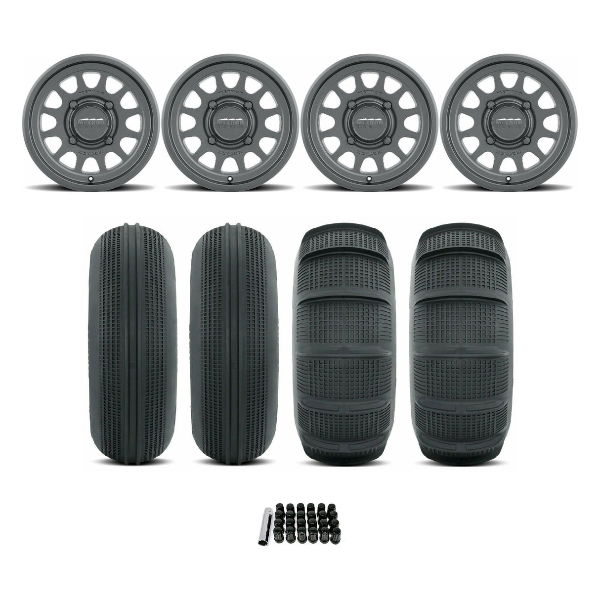 Can Am Maverick R 414 Bead Grip Wheel / Sand Series Tire Package
