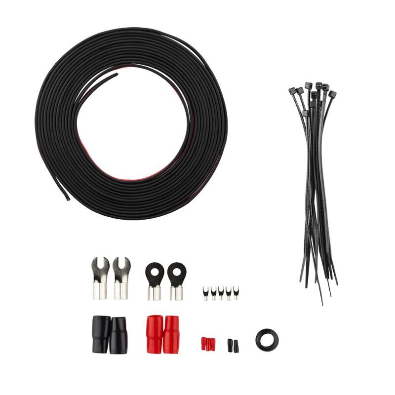 DS18 AMP KIT4 4-Gauge Amplifier Installation Kit with Red Wiring for Car Audio Systems