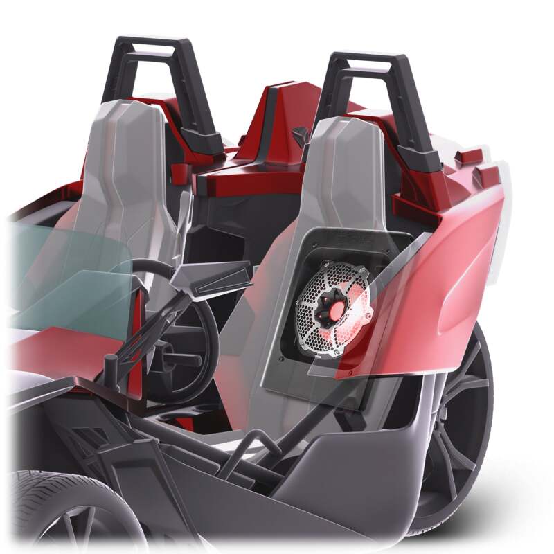 DS18 Loaded Rear Subwoofer & Enclosure for Polaris Slingshot 2015+ with NXL-10SUB/BK