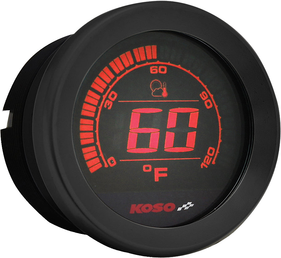 KOSO HD 02 Series Gauge Kit with Black Bezel for Harley-Davidson FLHTC and FLHTCU Models