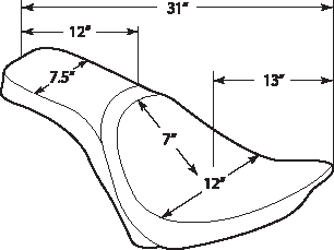 Drag Specialties Seats Predator 2-Up Seat for Harley-Davidson FXS/FLS '11-'17 - Smooth Finish - Part #0802-0790