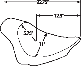 Drag Specialties EZ-Solo Seat for Harley FLST Models 2000-2017 - Smooth Solar-Reflective Leather