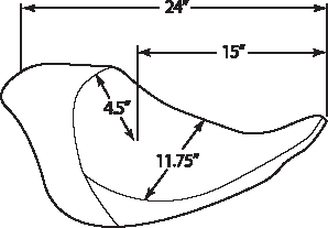 Drag Specialties EZ-Solo Seat for Harley FXSB '13-'17 - Smooth Black, Part #0802-0922