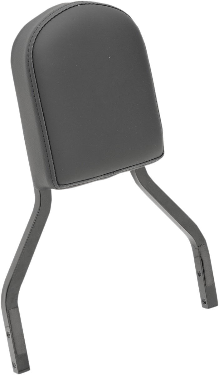 Drag Specialties Seats Short Sissy Bar Pad with Solar Reflective Leather Top - Black, Fits 9/16"x2" Harley-Davidson and Drag Specialties Sissy Bars