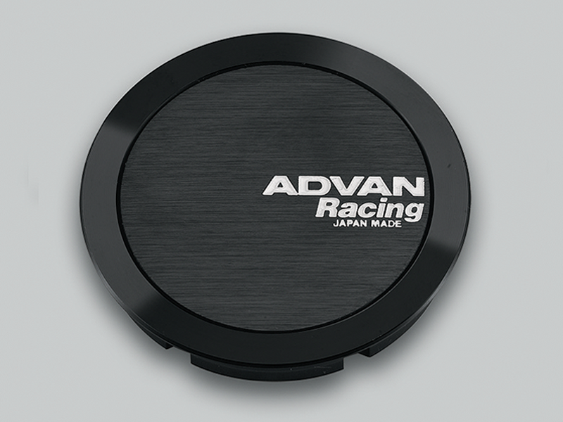 Advan Full Flat 63mm Black Centercap for 16-22 Toyota Tacoma and Honda Ridgeline