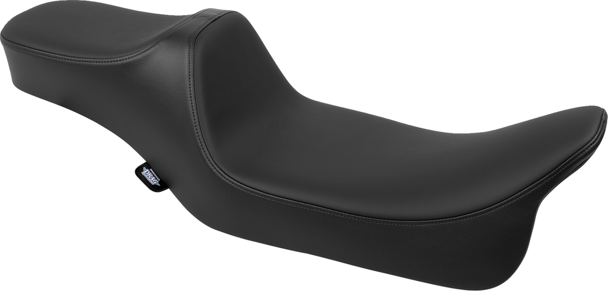 Drag Specialties Seats Predator III Extended Reach Seat for Harley FLH/FLT 2008-2024 with Black Solar Leather