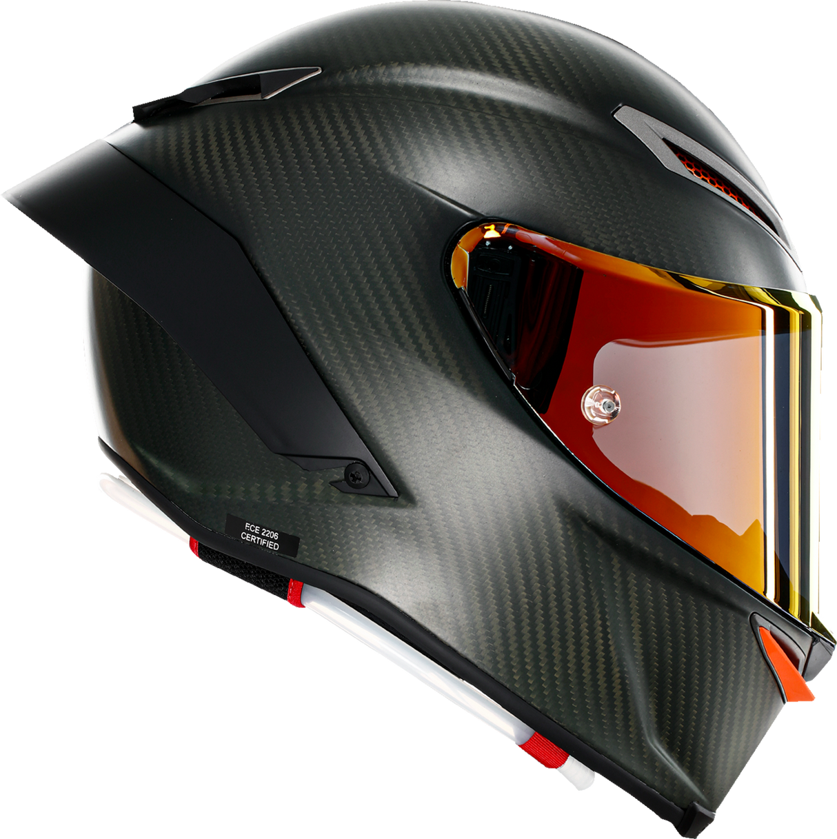 AGV Pista GP RR Electrum Helmet with Carbon Shell and Titanium Double D Retention System for Racing and Track Use - Small