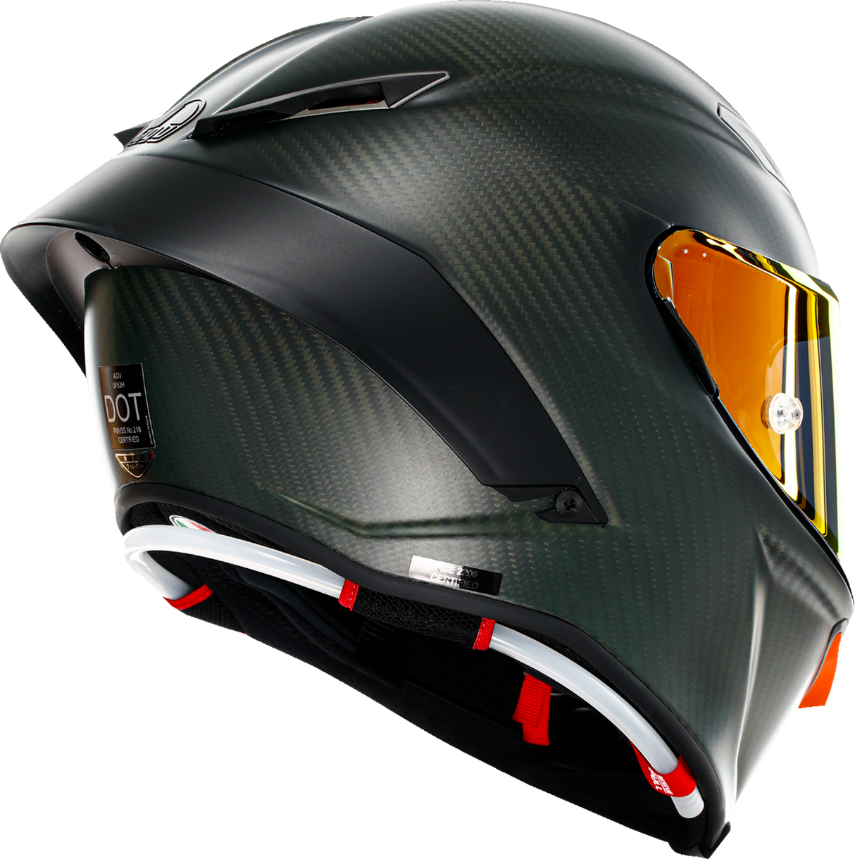 AGV Pista GP RR Electrum Helmet with Carbon Shell and Titanium Double D Retention System for Racing and Track Use - Small