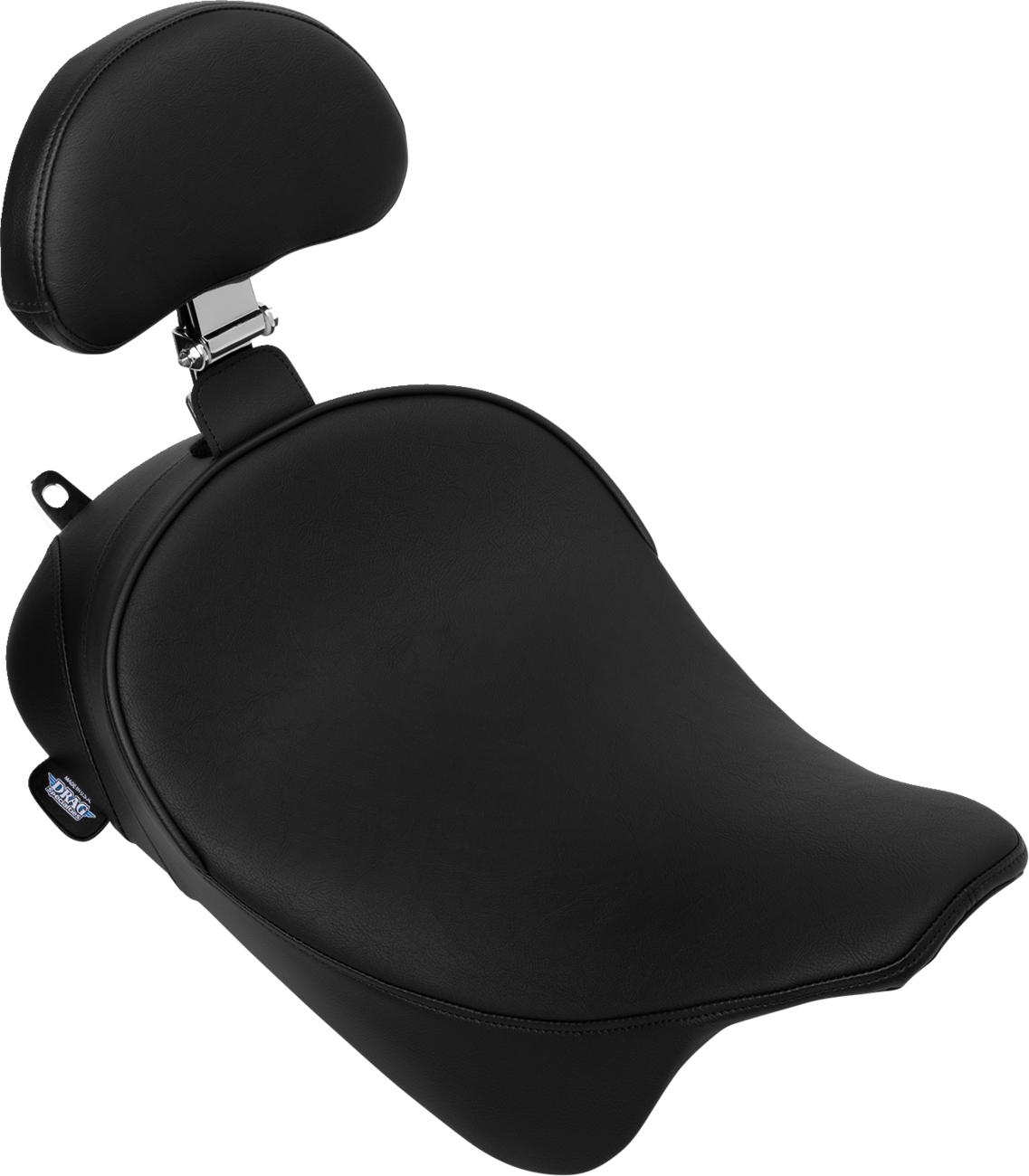 Drag Specialties Seats Solo Front Seat with Backrest Option for Harley-Davidson FL 2008-2023, 4699A