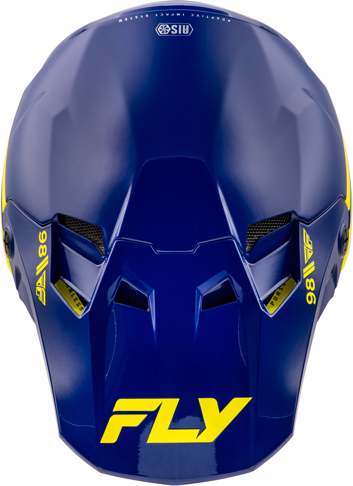 Fly Racing Formula CC Objective Helmet Navy/Yellow XL - Lightweight Motorcycle Helmet with Advanced Impact Protection