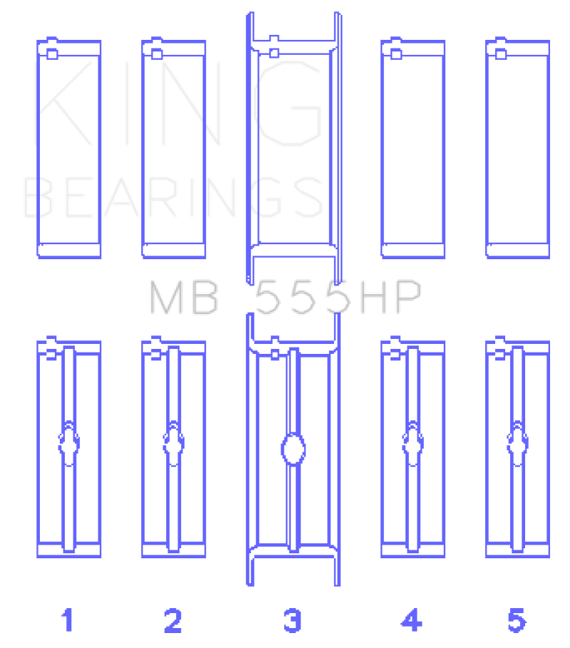 King Engine Bearings Chrysler 350 / 361 / 383 / 403 Performance Main Bearing set