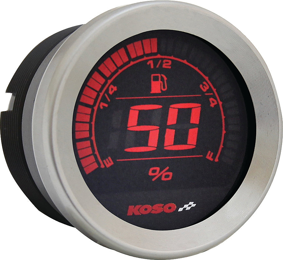 KOSO Digital Gauge Cluster with Silver Bezel for Harley-Davidson FLHTC and FLHTCU Models (2004-2013)