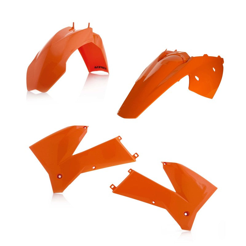 Acerbis 05-07 KTM EXC / 06-07 XC-W Plastic Kit - Orange with Front and Rear Fenders, Side Panels, and Radiator Scoops