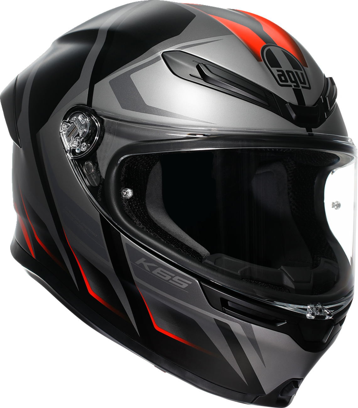 AGV K6 S Helmet Karve Matte Black/Gray/Red – Small | Designed for Sport and Racing Vehicles