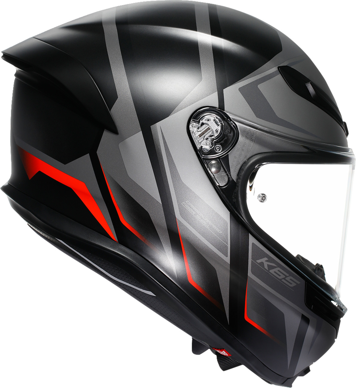 AGV K6 S Karve Matte Black/Gray/Red Helmet - XL | Designed for Sport and Touring Riders