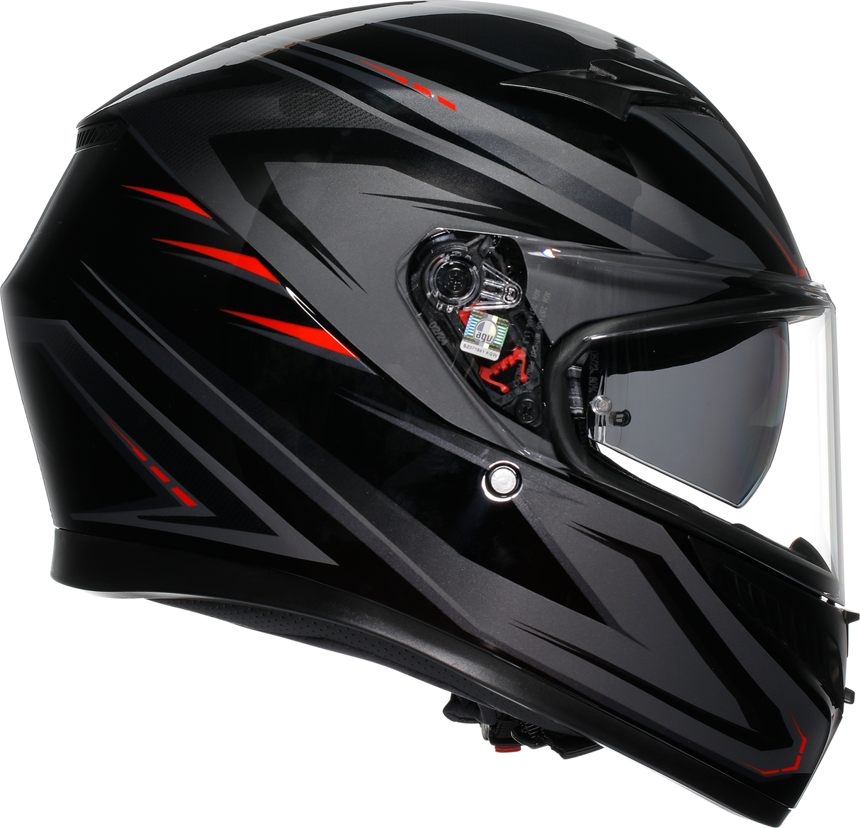 AGV K3 Helmet - Syth - Black/Red, Large | Motorcycle Helmet with Pinlock® Lens and Ventilation for Sport Bikes and Touring