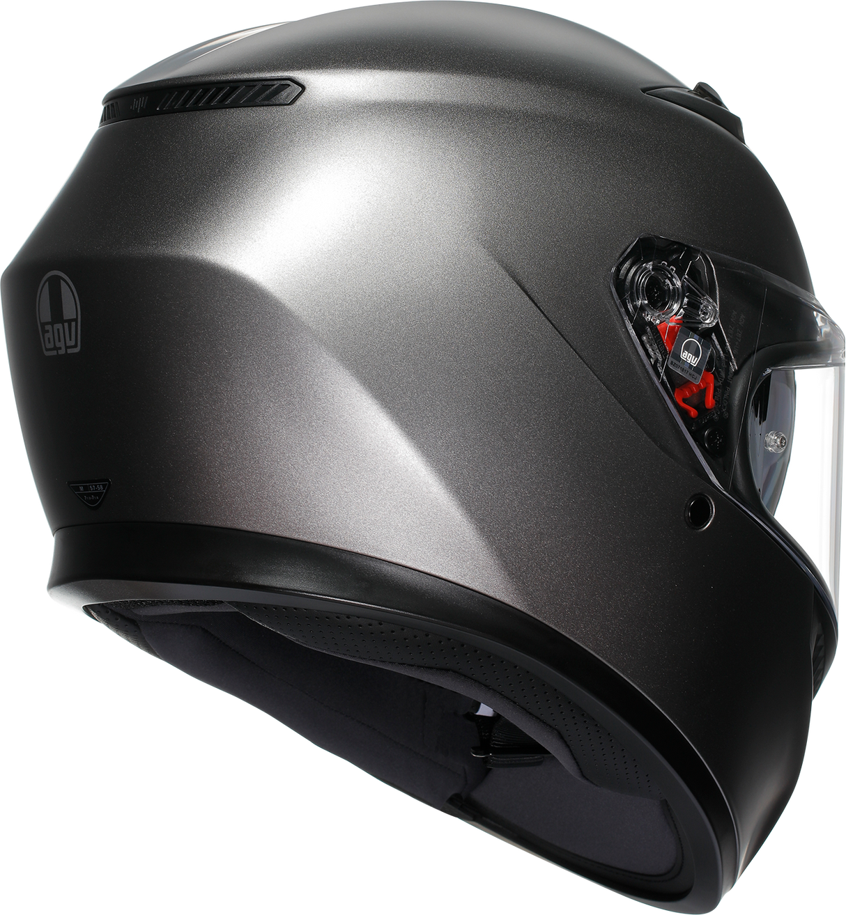 AGV K3 Helmet Mono Matte Luna Gray for Motorcycle Riding - 2XL