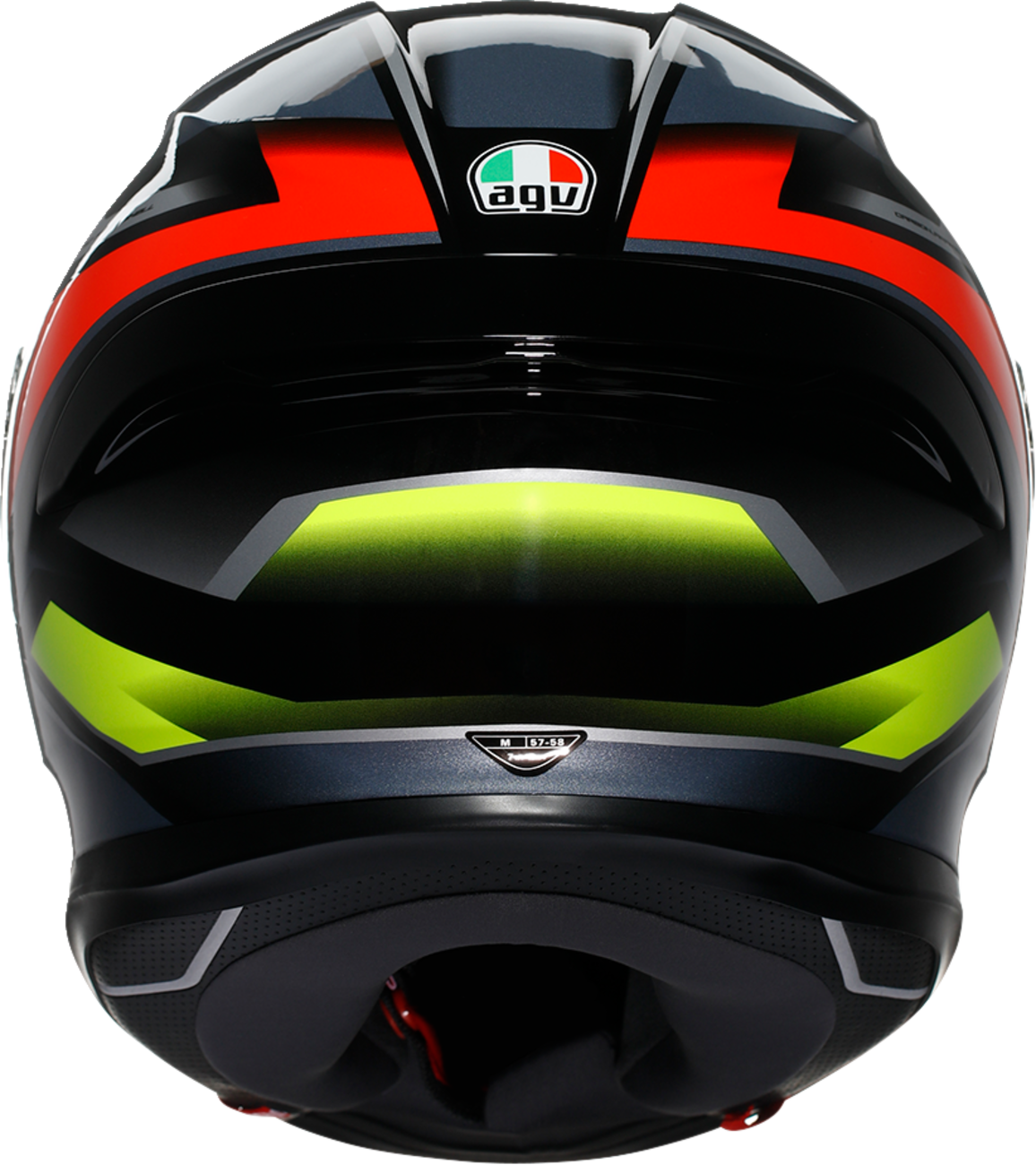 AGV K6 S Helmet Erazer - Black/Red/Yellow Fluo for Medium Fit - Enhanced Ventilation and Safety Features