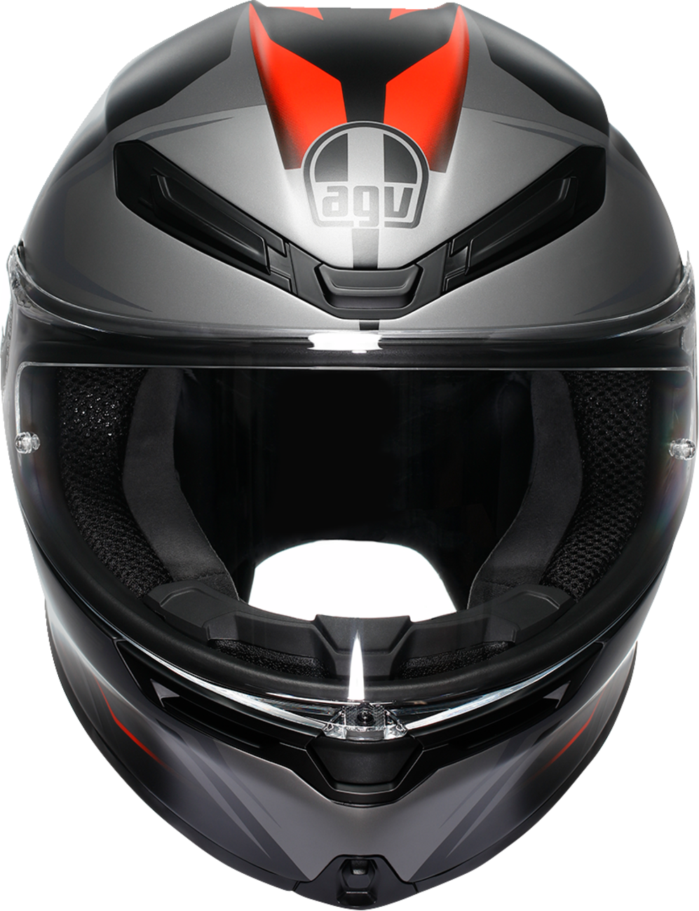 AGV K6 S Karve Matte Black/Gray/Red Helmet - XL | Designed for Sport and Touring Riders
