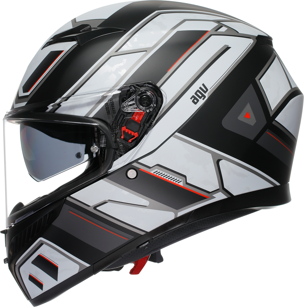 AGV K3 Rivia Helmet - Matte Black and White for Motorcycle Riders - Medium