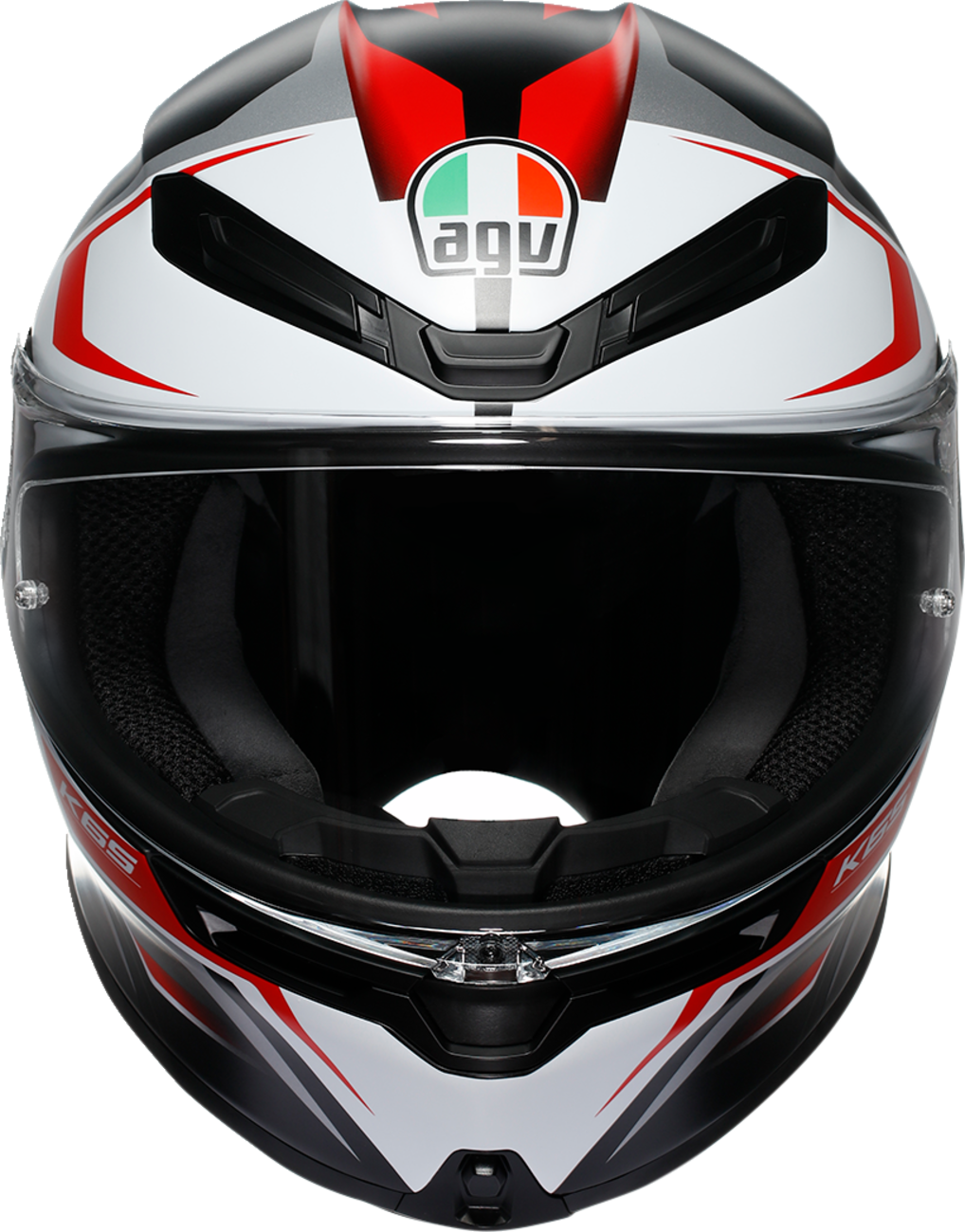 AGV K6 S Helmet - Karve Matte Black/White/Red - 2XL | Motorcycle Helmet for Sport and Touring