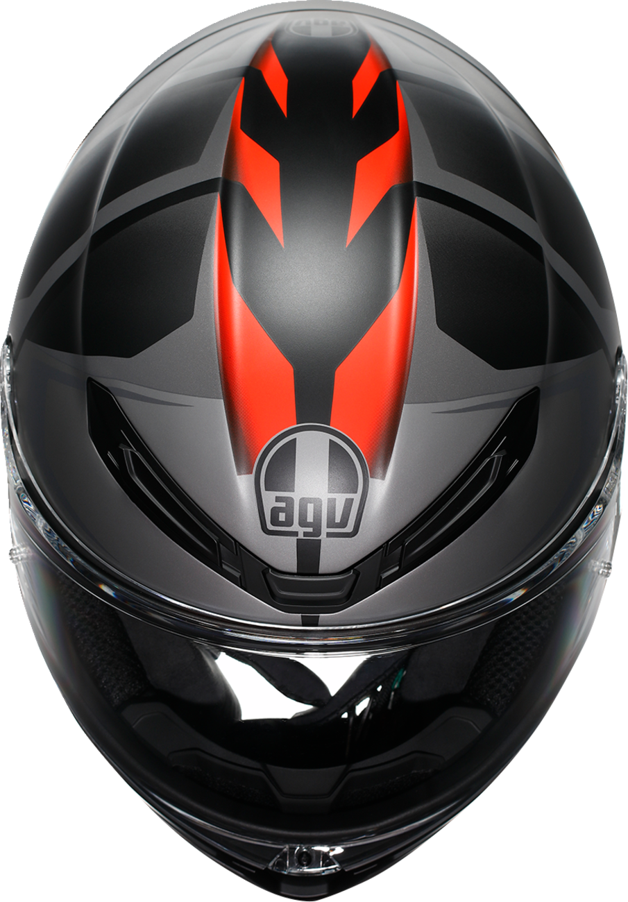AGV K6 S Karve Matte Black/Gray/Red Helmet - XL | Designed for Sport and Touring Riders