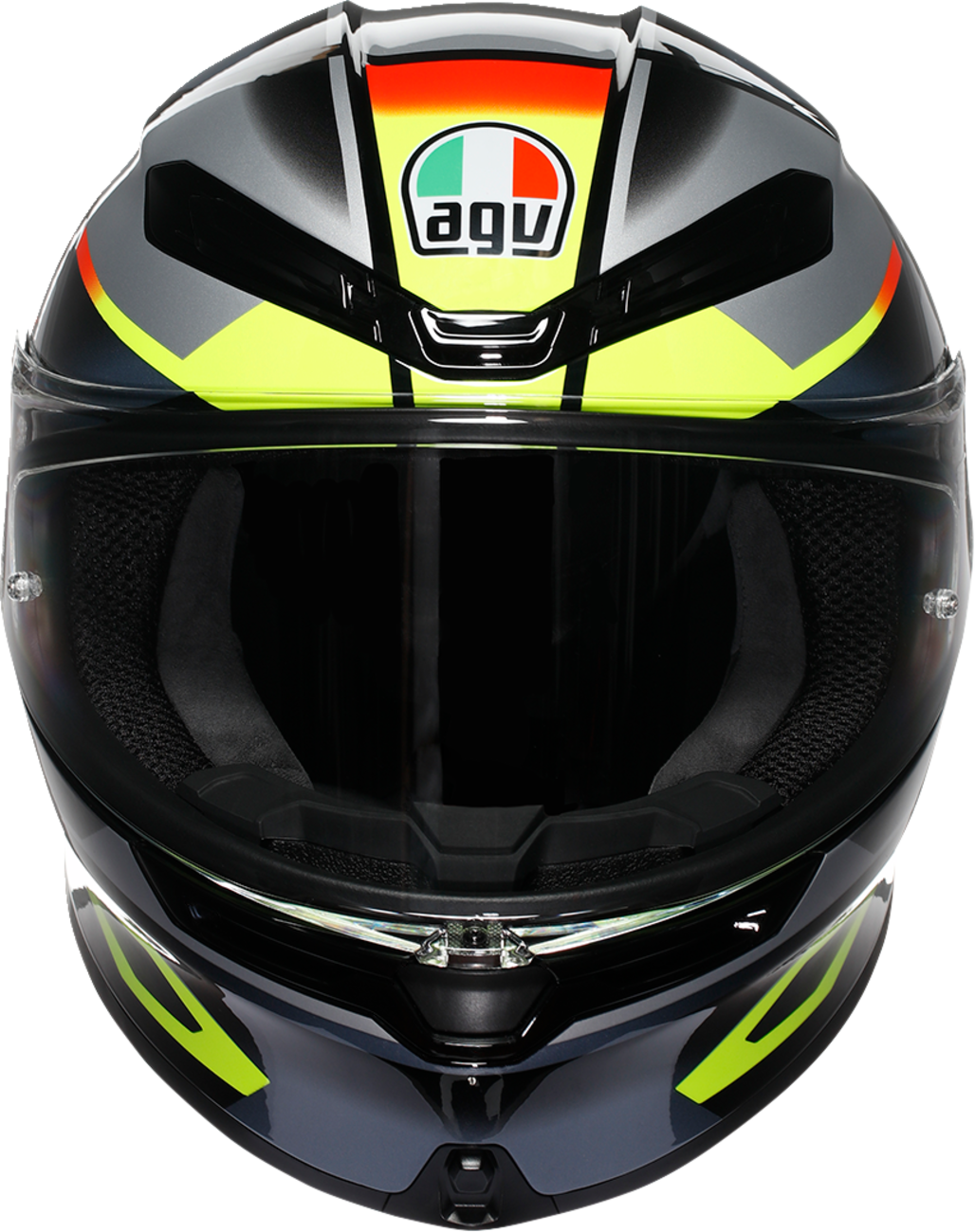 AGV K6 S Erazer Motorcycle Helmet - Black/Red/Yellow Fluo - 2XL with Ventilation and Aerodynamic Design for Sport and Touring Vehicles
